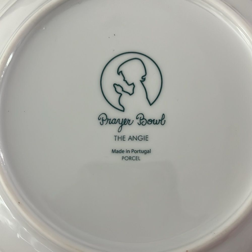 Prayer Bowl The Angie Hand Painted in Portugal 18k Gold Phil 4:6 - Picture 4 of 4